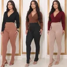 Calça Feminina Montaria Zhara Skinny Legging Cintura Alta Básica Casual Moda Outono Inverno