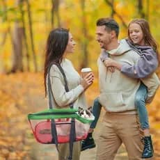 Bolsa De Transportadora para cães de pequeno porte, prática e respirável H-27