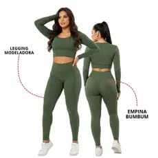 Kit 2 Legging Fitness Feminino Corrida VesteBem Moda Fitness