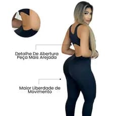 Macacão Fitness Feminino Zero Transparência VesteBem Moda Fitness