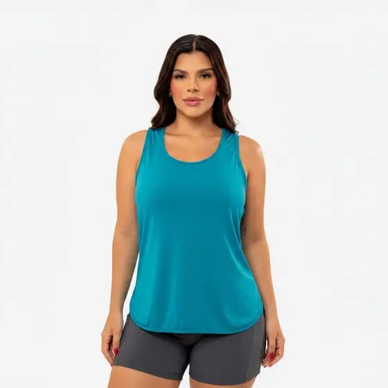 Kit 2 Regatas Fitness Cores Variadas DryFit VesteBem Moda Fitness
