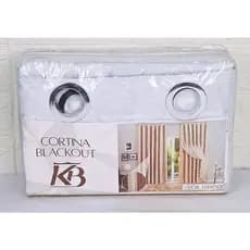 Cortina Blackout Voil Fitado Branco 2,80m X 2,60m