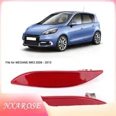Nxarose Pissente tiras refletoras de para-choque traseiro para megane mk3 2008-2013, esquerda e direita, 2 peças,