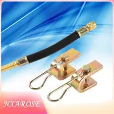 Nxarose 4 pçs 140mm extensão de haste de válvula de pneu de borracha flexível 2 pçs braçadeiras extensor adaptador para