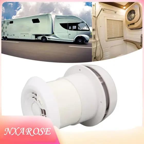 Nxarose Ventilador de ventilação de teto para motorhome DC12V RV silencioso movido a energia solar para campistas,