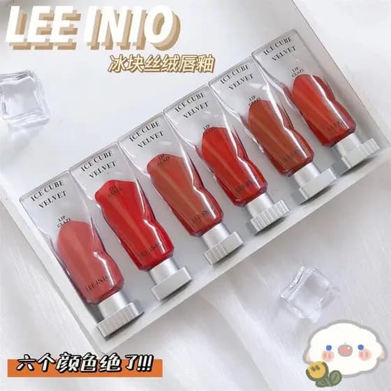 | 【lip tint ruby rose】 | ※ LEE INTO Pigmento Transparente Cubo de Gelo Veludo Lip Glaze Batom Fosco Brilho Labial Puro D