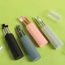 | 【kit pincel maquiagem profissional】 | ❆Novo estilo 5 barris conjunto de pincéis de maquiagem portátil sombra escova de