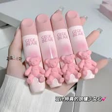 | 【lip tint ruby rose】 | Gege bear Gege bear Tender Color Lip Glaze Veludo Macio Fosco Cor Renderização Branqueador Copo