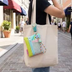 Unissex À Prova D'água Bloco Colorido Ao Ar Livre Mini Bolsa Porta Cartão Fone De Ouvido Caso Com Chaveiro