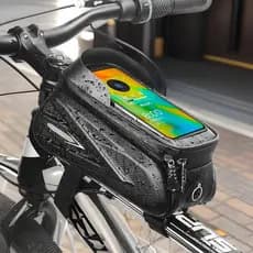 Quadro De Bicicleta De Casca Dura À Prova D'água Bolsa De Armazenamento De Telefone Pacote De Tubo Frontal Para MTB