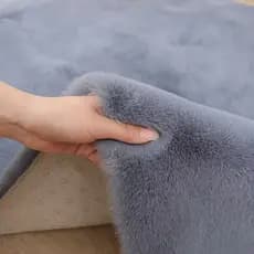 Tapete de lã de coelho Artificial de luxo, 1 unidade, multiuso, lavável à máquina