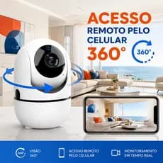Full HD 1080p 360 ° Câmera De Segurança WiFi Com Áudio , Visão Noturna E Rastreamento Automático Para Monitoramento Móve