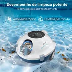 INSE Y10 Aspirador Robô Piscina Sem Fio 90Min Autônomo Auto-Docking para Piscinas Planas Até 102m²