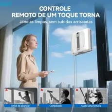 INSE WA9 Pro Robô Limpador de Janelas Automático, Sucção Forte 4 Pulverizadores e Sistema Anti-Queda
