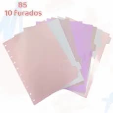 Kit 8 Divisórias Coloridas Para Notebook Smart B5 Compatível Com 10 Furos