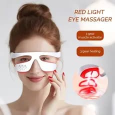 Foreverlily 3D Massageador De Olhos Terapia De Luz Vermelha Alivia A Fadiga Ocular Olheiras Inchaço Rugas Recarregável P