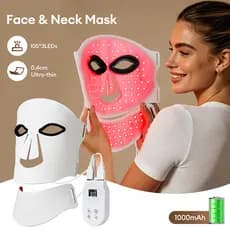 Máscara Facial De Silicone LED 7 Cores Terapia De Luz Fóton 105 LEDs 360 ° Cobertura Completa Para Rosto E Pescoço Dispo
