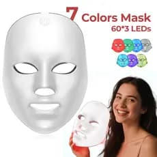 Sem Fio 7 Cores Fóton Rosto Máscara LED Luz Vermelha De Beleza Facial Rejuvenescimento Da Pele Anti Envelhecimento-Rugas