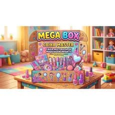 Kit Infantil Criança De Maquiagem Com Necessaire no total Make Linda Completa mega box