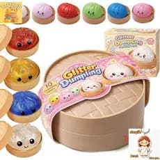 Squishies, Caixa Gigante com Glitter, Brinquedos Sensoriais Coloridos, Bola Antiestresse, Presente