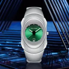 Millennium estilo y2k alienígena masculino relógio de quartzo moda marca na moda High-End ins nicho Design relógio de pu