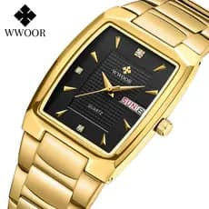 WWOOR Novo Estilo Relógio Masculino Moda de Negócios Relógio Masculino Quartzo À Prova D 'Água Quadrado Relógio Masculin