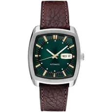 2026 Moda Retro Barril Forma Automático Mecânico Casual Masculino Relógio Calendário Duplo À Prova D 'Água