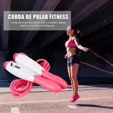 Corda de Pular Ajustável 2.5M com Contador Digital para Treino e Academia em 4 Cores Vibrantes para Fitness e Exercícios