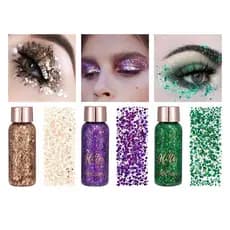 MHXY （Promoção com preços baixos）Gel perolado Lantejoulas Sombra para os olhos Facial Leite corporal Gel Stage Maquiagem