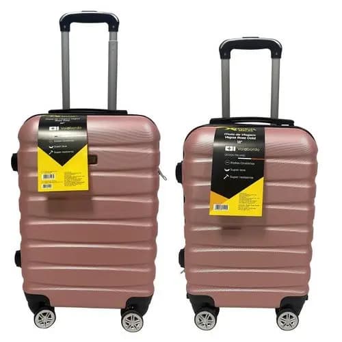 Kit Malas Rodinhas Viagem Portatil Resistente Leve 18 Polegadas 20 Polegadas Rosa