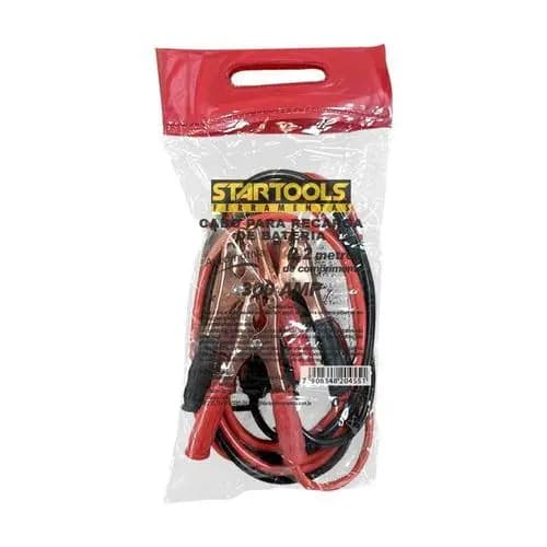 Kit Cabos Bateria Automotiva 300 AMP 22 Metros Reforcados Recarga Partida