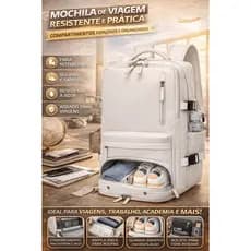 Mochila de Viagem Feminina Multifuncional Reforçada Impermeável Expansível para Notebook
