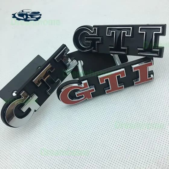 Emblema Frontal Volkswagen Gti aplicável ao Volkswagen Polo Golf 6 e Gti de 7ª geração, Emblema Personalizado para Modif
