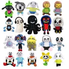 20 Novos Brinquedos de Pelúcia de Desenhos Animados Undertale, Boneco Sans, Frisk, Chara, Conjunto de Zumbis Macios