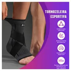 Tornozeleira Ortopédica Compressão Ajustável Estabilizadora Esporte Academia Fitness Crossfit