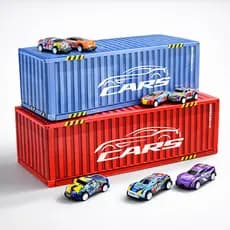 Kit 48 Carrinhos Fricção Maleta Container Pista Corrida Brinquedo Carro Estoque No Brasil Envio Imediato