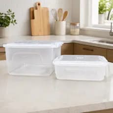 Caixa Organizadora 9/15 Litros Multiuso Tampa com Trava Resistente Organizador Transparente Casa Quarto Cozinha Lavander