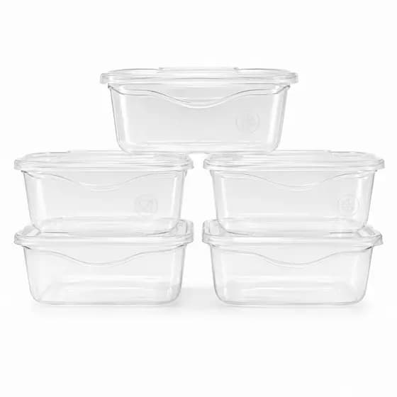Kit 5 Pote Organizador 700ml com Tampa Para Cozinha Despensa Geladeira Mantimento Casa Leve Pague 4 Leve 5