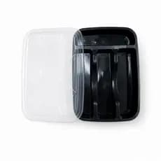 Porta Talheres com Tampa Resistente Organizador Multiuso Para Gaveta Cozinha Casa Armário Bancada Limpeza