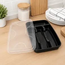 Porta Talher com Tampa Resistente Cozinha