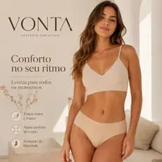 Calcinha Feminina Sem Costura 7cm Não Marca Confortável Lisa Microfibra Uso Diário