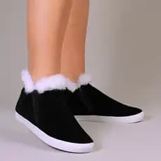 Tenis Botinha Pelos Feminino Moda Inverno