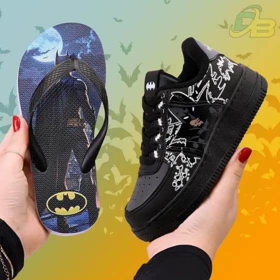 Kit Tenis+Chinelo Infantil Batman Lindo Confortavel Meninos