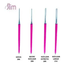 Kit Desencravador Rosa Podologia Manicure Bisturi P/ Podólogo - Kit 4 Pcs - N206, N208, N209 E N214