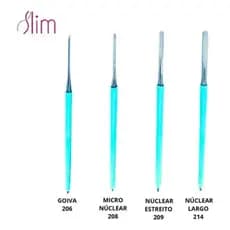 Kit Desencravador Verde Podologia Manicure Bisturi P/ Podólogo - Kit 4 Pcs - N206, N208, N209 E N214