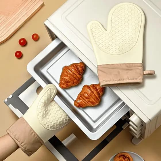 Luva Térmica Para Forno Par De Luvas Termicas Cozinha Pegador Térmico Protetora Silicone Churrasco