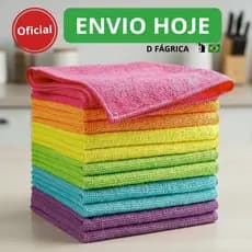 Kit de Panos de Microfibra para Limpeza e Polimento sem Fiapos