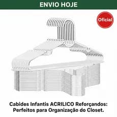 Kit Cabides Infantil de Acrílico Transparente com 10/20/30/50 Unidades