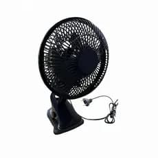 Mini Ventilador Pessoal Silencioso e Potente 220v 20cm 3 Pás Preto Clip Portátil De Mesa
