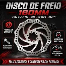 Disco De Freio para Bicicleta 160mm Rotor MTB Urbana Gravel Centro Lock 6 Furos